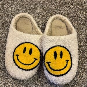 smiley face slippers